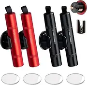 Upgraded 4-Pack Safe Hammer Car Emergency Escape Tool - Underwater Glass Breaker, Seatbelt Cutter, Window Breaker for New Cars, Auto Rescue Kit for Land and Water(Black & Red)