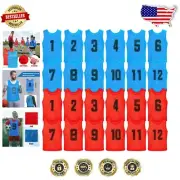 24-Pack Adult Nylon Mesh Scrimmage Vests - Blue & Red Team Practice Jerseys