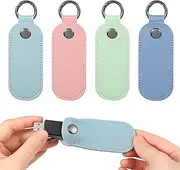 4PCS Leather USB Flash Drive Case, Flash Drive Storage Case, Small USB Flashes Drives Holder Keychain, Pen Drives Protective Cover