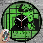 LED Clock Leonard Cohen Vinyl Record Wall Clock Led Light Wall Clock 1188