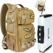 Fishing Sling Tackle Bag with 3600 Tackle Trays DIY Logos Fishing Backpack Rod