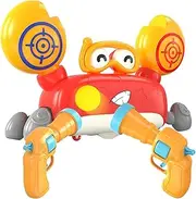 Electronic Target Toy - Movable Crab Foam Balls Party Toys,Foam Balls Target Game with LED Score Record for Kids 5-7