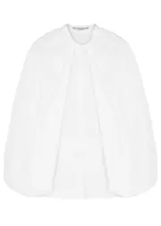 Stella Mccartney Cape-effect Cotton-poplin Shirt - White - 42 (UK10 / S) 42 (UK10 / S)
