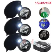 40X Portable Magnifying Loupe Jewelry Jewellers Pocket Magnifier Glass LED Light
