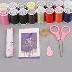 30Pcs Sewing Box Complete Tools 3 Layer Sewing With Case Household White