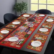 Throw Anti Slip Runner with Table Mat Dinning Table Runner Vintage Cotton Table