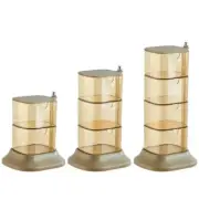 Multi-layer Seasoning Box Rotatable Jar Condiment Storage Container Spoon