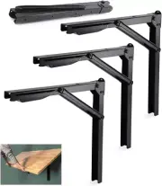 24Inch Folding Shelf Brackets Garage Heavy Duty Steel Max Load 500Lb Floating Wa