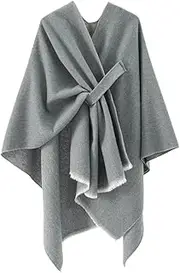 [Hzxsny] Women's Shawls Wrap Poncho Soft Capes Open Front Cardigan Large Blanket Wraps Shawl Knitted Cloak Cardigan Warm
