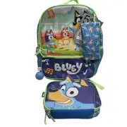 BBC Bluey Music Accessory Innovation Children’s Backpack Lunch Bag 5pc Set New