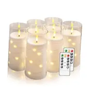 Flickering Flameless Candles with Remote Timer, 6pcs LED Battery Operated