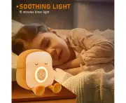 WSECOMM Kids Ni Plues, Food Toast Bread Plush Cute Stuffed Alarm Clocks for Bedrooms, Cool Bedside Lamp Gifts for Women Kids 6 7 8 9 10 11 Year Old Gi