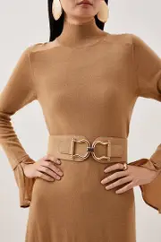 Suede Chunky Stretch Waist Belt