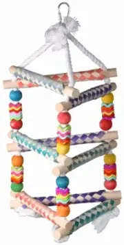 Super Bird Creations SB1113 Finger Trap Pagoda Bird Toy Bird Swing Parrot Toy