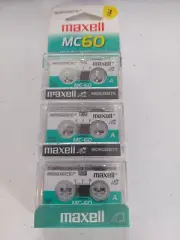 Maxell MC-60 Microcassette 60 Minute Sealed Micro Cassette New 3 Pack NOS