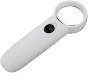 UTHCLO Handheld Magnifying Glass with LED Lights Compact Jewelry Loupe for Map Reading Durable Shell and Optical Glass Lens Lightweight and Easy to Carry