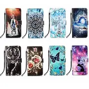 Phone Case For Samsung Galaxy S24 S23 S22 S21 S20 Plus Ultra A54 A34 A14 A12 A32 A13 5G S25 Ultra Back Cover Wallet Case with Stand Holder Magnetic with Wrist