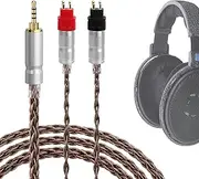 Geekria Apollo Single Crystal Copper Upgrade Audio Cable Compatible with Sennheiser HD 600S2 660S 600 650 6XX, 2.5mm Replacement Headphones Cord for Hi-Resolution, HiFi Headset (5 ft/1.5 m)