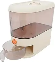 FELTECHELECTR Stylish Airtight Rice Dispenser Grain Storage Visible Measurement for Rice Flour Cereals