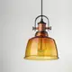 18PARK-格雷吊燈-10色-鍍玫瑰金玻璃燈罩(灰燈體)-含燈泡組合(4W*1) (10折)