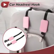 2 Pcs Universal Car Seat Headrest Hook for Purses and Bags Pink 2.95"x1.81"