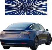 for Tesla Ludicrous Performance Emblem Badge Decal Compatible with Tesla Model 3 / Model Y/S/X,Dual Motor Trunk Boot Lid Rear Plaid Ludicrous Exterior Decoration Accessories