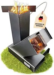 Rocket Stove Outdoor for Dutch Oven, BBQ, Patio and Much More. No Assembly. Stable and Compact. Rocket Stove as a Camping Oven for Cooking without Gas and Electricity. Cannon Stove. Rocketstove. Wood