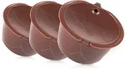 3PCS Reusable Coffee Pods Refillable Coffee Capsules Compat with Refillable Coffee Filters with Brush Coffer rs Color39 One Size
