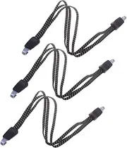 GANAZONO 3pcs Bungee Cord Straps for Bikes Heavy Duty Elastic Luggage Straps with Hooks for Motorcycles Roof Racks Trailers and Use