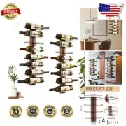 Elegant 16-Bottle Wine Holder - Space-Saving Wall Rack for Wine Enthusiasts