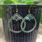 2.5” Bronze-tone Earring Set Bohemian Retro Drop Dangle Hook New Free Ship 7095