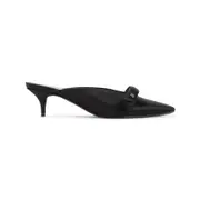 [Balenciaga] Balenciaga-Black Nano Bow Viscose Mules-Donna 36 IT