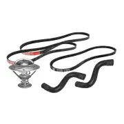 Gates Thermostat Radiator Hose Drive Belt Kit for Mitsubishi Triton MK 3.0L K66T