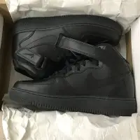 在飛比找Yahoo!奇摩拍賣優惠-NIKE AIR FORCE 1 MID '07 全黑 中低