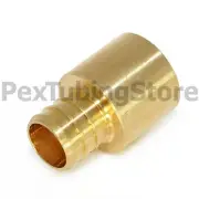 (100) 1/2" PEX x 1/2" Female Sweat Adapters - Brass Crimp Fittings