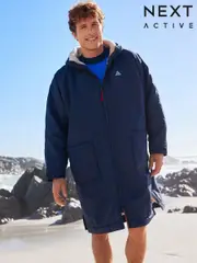 Navy Blue Active Swim Changing Robe Lightweight Jacket (C15586) | $180