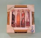 Coaster Set Exotic Cats AbsorbaStone Bisque Tile Set of 4 + Oak Holder