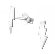 Silver Lightning Stud Earrings