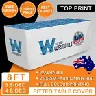 OZ Custom 8ft Fitted Trestle Table cover cloth display printing 4ft / 6ft / 8ft
