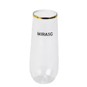 MJRASG Plastic Champagne Flutes, 9 oz Stemless Champagne Flutes Plastic Cup