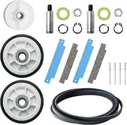 12001541 303373K Dryer Drum Support Roller Kit Dryer Repair Kit, 306508 Drum Bearing Kit, WP6-3700340 Dryer Idler Pulley & WP33002535 Drum Belt, Replacement for Maytag Crosley Dryer Replace Parts