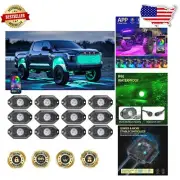 Multicolor RGB LED Pod Lights for Vehicles - Bluetooth Control & IP68 Waterproof