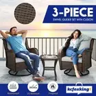 Outdoor Rocking Chair Garden Lounge Rocking Wicker Sofa Patio Lawn Deck Glider