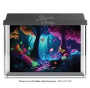 Fantasy Colorful Forest Polyester Fish Tank Glass Backdrop Aquarium Background