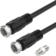 UIInosoo 1ft Coax Cable RG6 F Cord 75 Ohm with Coax Female to Female Coupler Adapter for AV, Cable TV, Antenna and Satellite