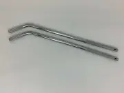 2 Pack of 24" Chrome Tie-Down Bars for Car Haulers with Built-in Strap Boxes