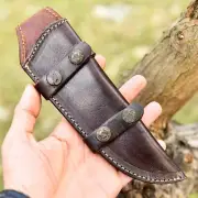 Handmade Genuine Leather Sheath For Fixed Blade Hunting Knife Belt Loop EDC 1361
