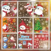 9 Sheets Christmas Window Clings for Glass Windows, Christmas Static Window S...