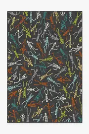 185' x 275' | Machine Washable Runner Rug | Kid & Pet Friendly | Indoor Rug | Bone Dance Technicolour Flatwoven Rug | Ruggable