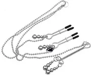 SAHOOSAFETY 2 in 1 SM erotic breast clamp nipple clamps clitoris clip games sex toy bondage nipple clamp and clitoris clamp set for women